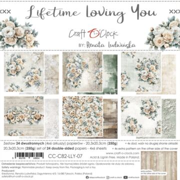Craft O'Clock 8X8 Paper Pad, Lifetime Loving You