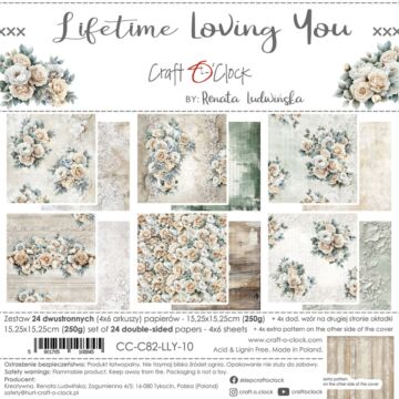 Craft O'Clock 6X6 Paper Pad, Lifetime Loving You