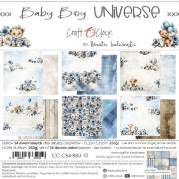 Craft O'Clock 6X6 Paper Pad, Baby Boy Universe