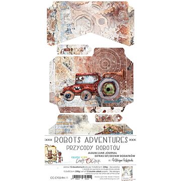 Craft O'Clock Junk Journal Extras Set, Robots Adventures