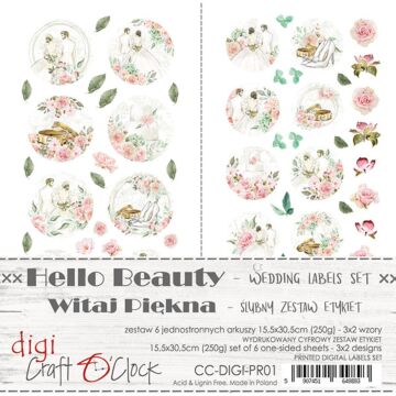 Craft O'Clock Labels Set, 01 - Hello Beauty (Wedding)
