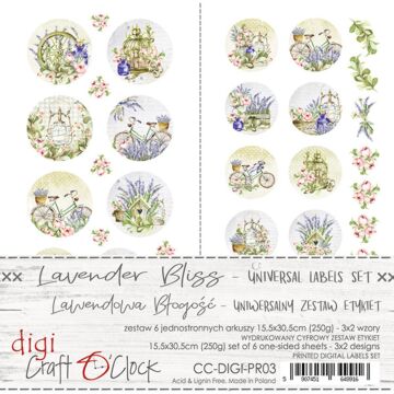 Craft O'Clock Labels Set, 03 - Lavender Bliss (Universal)