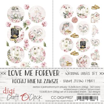 Craft O'Clock Labels Set, 07 - Love Me Forever (Wedding)