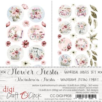 Craft O'Clock Labels Set, 08 - Flower Fiesta (Universal)