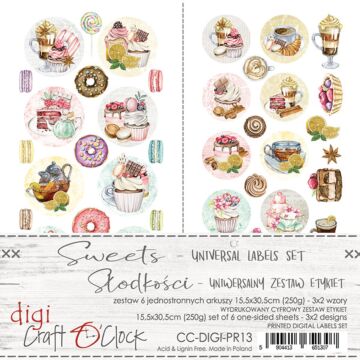 Craft O'Clock Labels Set, 13 - Sweets (Universal)