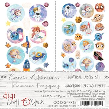 Craft O'Clock Labels Set, 18 - Cosmic Adventures (Universal)