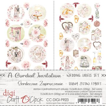 Craft O'Clock Labels Set, 23 - A Cordial Invitation (Wedding)