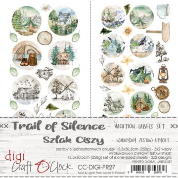 Craft O'Clock Labels Set, 27 - Trail of Silence Vacations