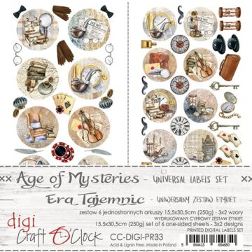 Craft O'Clock Labels Set, 33 - Age of Mysteries