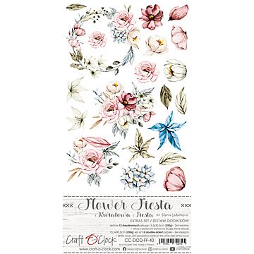 Craft O'Clock - Die Cut Extras Set, Flower Fiesta
