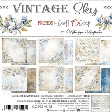 Craft O'Clock 6X6 Paper Pad, Vintage Sky