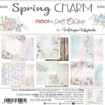 Craft O'Clock 6X6 Paper Pad, Spring Charm