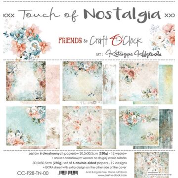 Craft O'Clock 12X12 Paper Pad, Touch of Nostalgia