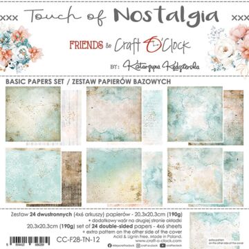 Craft O'Clock 8X8 Basics Paper Set, Touch of Nostalgia