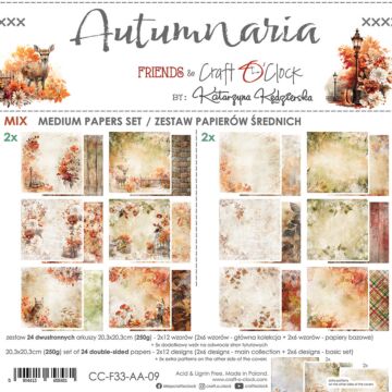 Craft O'Clock 8X8 Mix Paper Pad, Autumnaria