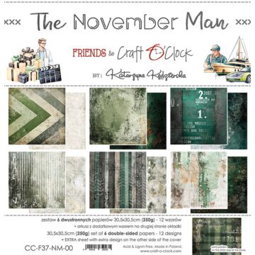Craft O'Clock 12X12 Paper Pad, The November Man