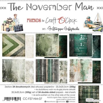 Craft O'Clock 8X8 Paper Pad, The November Man