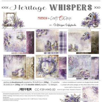 Craft O'Clock 12X12 Paper Pad, Heritage Whispers