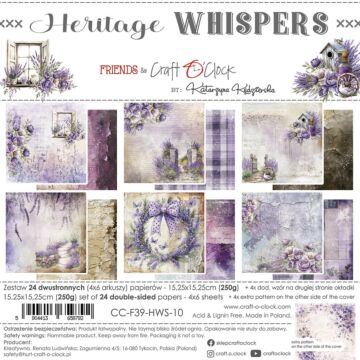 Craft O'Clock 6X6 Paper Pad, Heritage Whispers