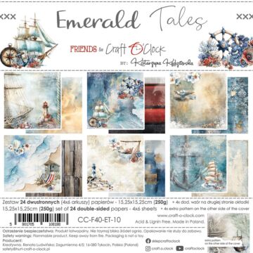 Craft O'Clock 6X6 Paper Pad, Emerald Tales
