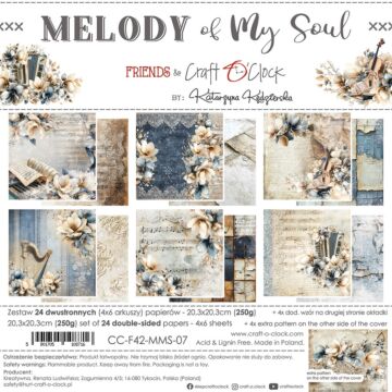 Craft O'Clock 8X8 Paper Pad, Melody of My Soul