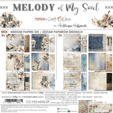 Craft O'Clock 8X8 Mix Paper Pad, Melody of My Soul