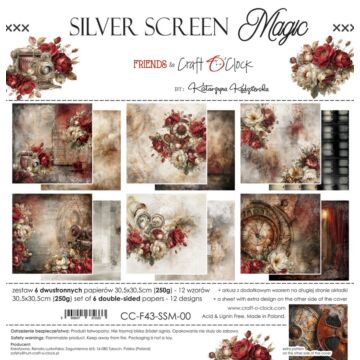 Craft O'Clock Silver Screen Magic 12X12 Paper Pad