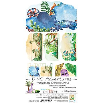 Craft O'Clock Junk Journal Extras Set, Dino Adventures
