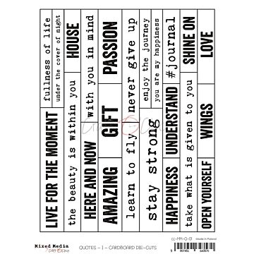 Craft O'Clock - Cardboard Die Cut Quotes, English 01
