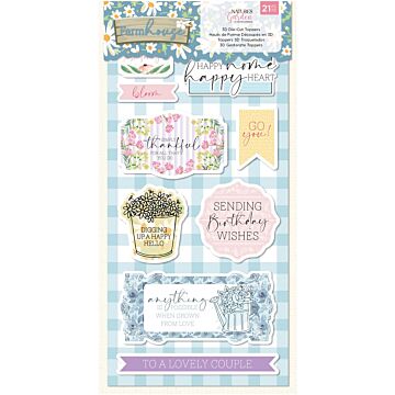 Crafter's Companion Nature's Garden 3D Die-Cut Toppers, Farmhouse