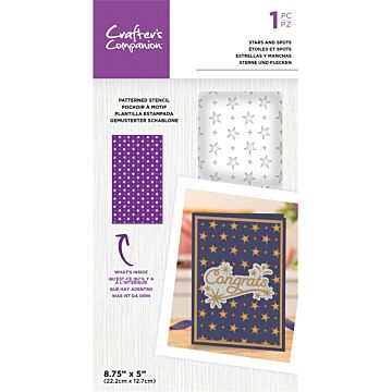 Crafter's Companion Stencil, Stars and Spots