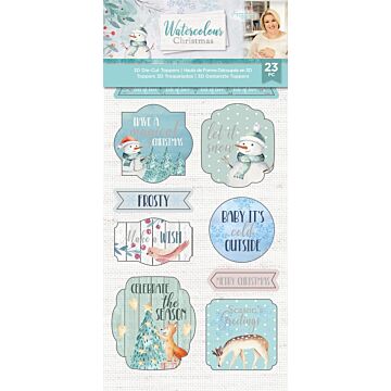 Crafter's Companion Sara Signature 3D Die-Cut Toppers, Watercolor Christmas by Sara Davies