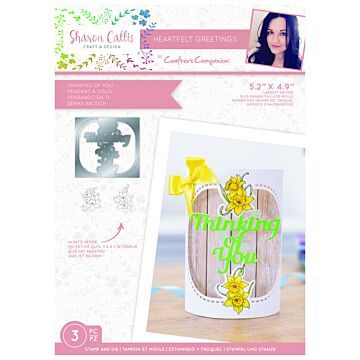 Crafter's Companion Clear Stamp & Die Set, Thinking of You by Sharon Callis