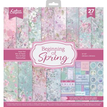 Crafter's Companion 12X12 Paper Pad, Beginning of Spring