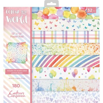 Crafter's Companion 12X12 Paper Pad, Colour Your World