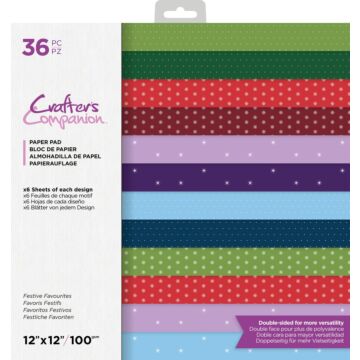 Crafter's Companion 12X12 Paper Pad, Festive Favourites
