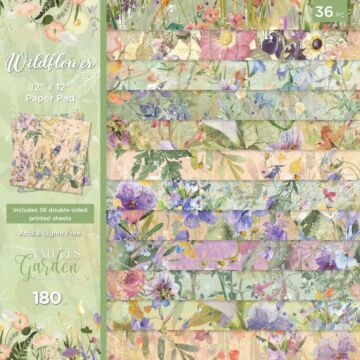 Crafter's Companion Nature's Garden 12X12 Paper Pad, Wildflower