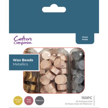 Crafter's Companion Wax Seal Beads, Metallics (3x50pc)