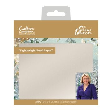 Crafter's Companion Sara Signature 5X5 Lightweight Pearl Paper, The Snow Queen