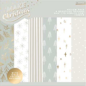 Crafter's Companion Make Christmas 6X6 Vellum Pack, Cosy Christmas