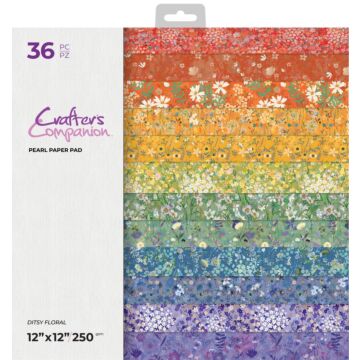 Crafter's Companion 12X12 Paper Pad, Ditsy Floral