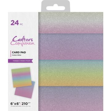 Crafter's Companion 6X6 Card Pad, Ombre Glitter