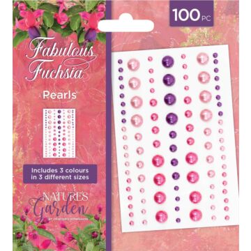 Crafter's Companion Nature's Garden Pearls, Fabulous Fuchsia (100pc)