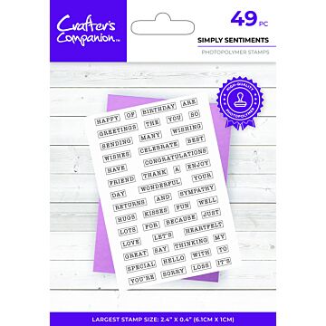 Crafter's Companion Clear Stamp, Simply Sentiments