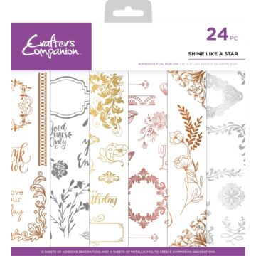 Crafter's Companion Adhesive Foil Rub-on, Shine Like a Star