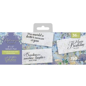 Crafter's Companion Nature's Garden 8X3 Vellum Pad, Hydrangea
