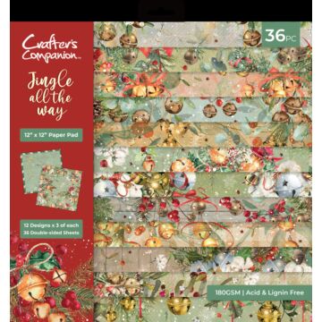 Crafter's Companion 12X12 Paper Pad, Jingle All The Way
