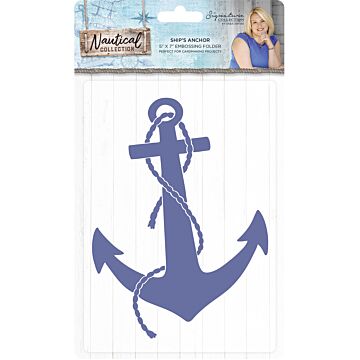 Crafter's Companion Sara Signature Emb. Folder, Nautical - Ship's Anchor by Sara Davies
