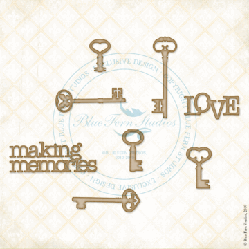 Blue Fern Studios - Eclectic Charm - Chipboard - Classic Keys