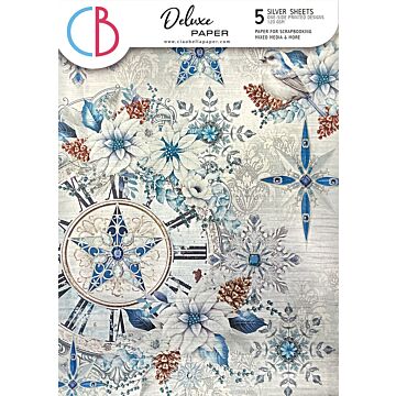 Ciao Bella A4 Deluxe Paper, Silver - Elegance of Blue